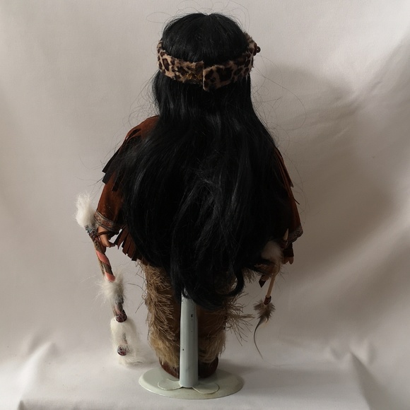 Beautiful Porcelain Doll Indigenous Girl Incredible Details by Cathay Collection - Picture 8 of 9